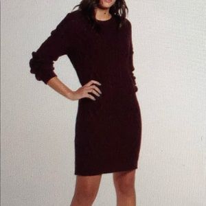 Burgundy sweater dress